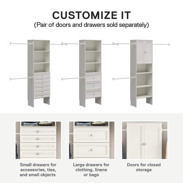 StyleWell Westport 25 in W x 83.25 in H White Laminate Board