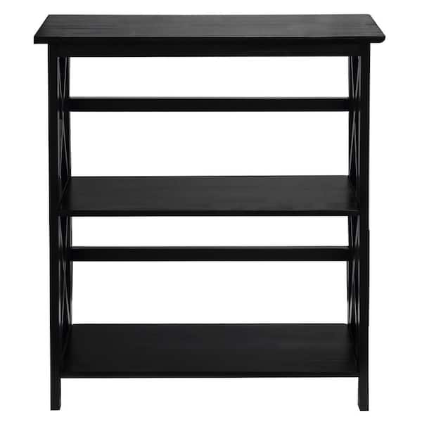 Montego Black Open Bookcase
