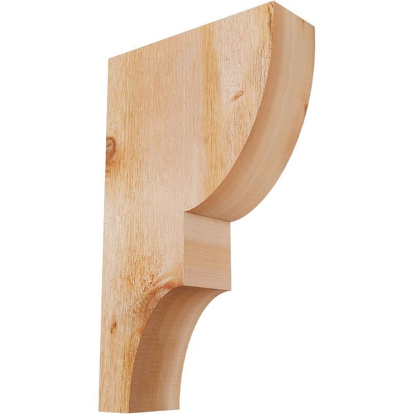 Ekena Millwork 4 in. x 12 in. x 20 in. Western Red Cedar Ridgewood Rough Sawn Corbel