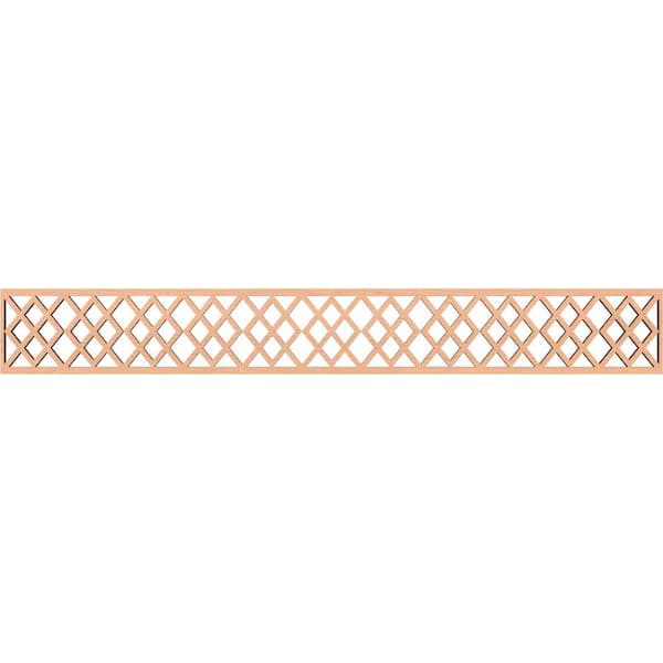 Ekena Millwork Hadley Fretwork 0.375 in. D x 46.5 in. W x 6 in. L Alder Wood Panel Moulding