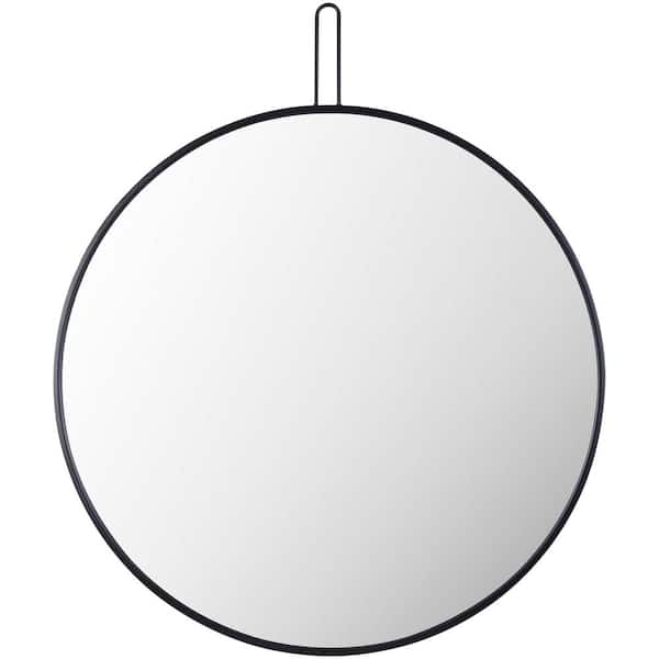 Livabliss Mira 30 in. x 24 in. Black Framed Decorative Mirror