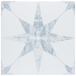 Cassis Stella White 9-3/4 in. x 9-3/4 in. Porcelain Floor and Wall Tile (10.88 sq. ft./Case)
