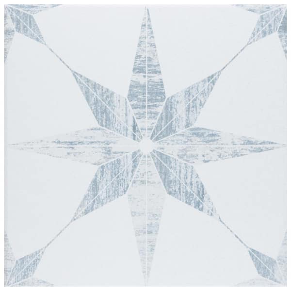 Merola Tile Cassis Stella White 9-3/4 in. x 9-3/4 in. Porcelain Floor and Wall Tile (10.88 sq. ft./Case)