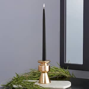 12 in. Dipped Taper Black Dinner Candle (Box of 12)