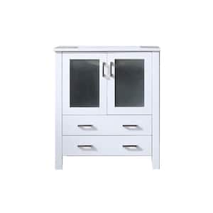 Volez 30 in W x 18 in D White Bath Vanity and Integrated Ceramic Top