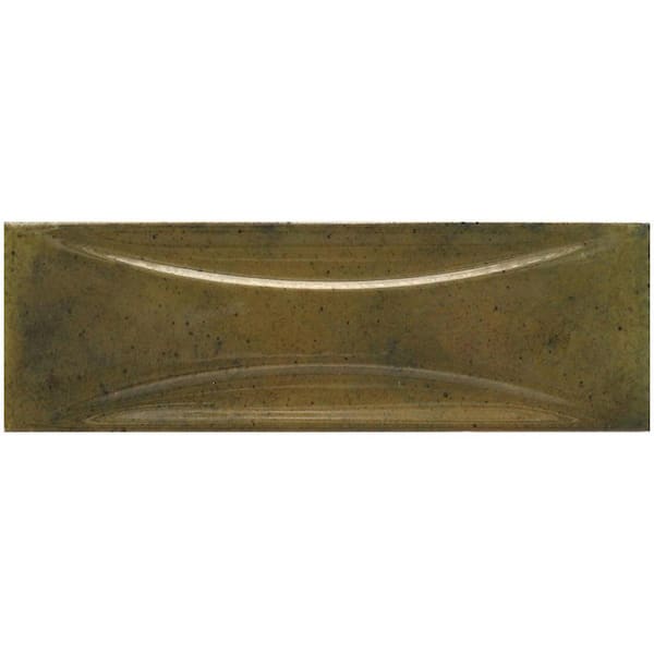 Apollo Tile Antiek Green 2.58 in. x 7.9 in. Glossy Ceramic Subway 