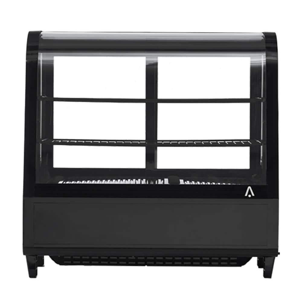 27 in. 3.5 cu. ft. Refrigerated Display Case Commercial Countertop Display Refrigerator in Black