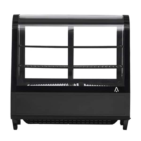 27 in. 3.5 cu. ft. Refrigerated Display Case Commercial Countertop Display Refrigerator in Black
