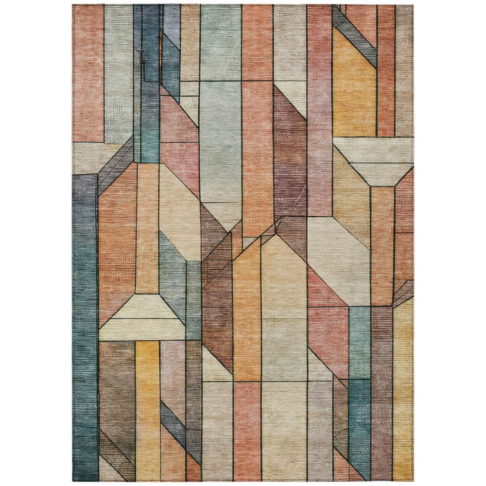 Chantille Machine Washable Indoor/Outdoor Abstract ACN2867 Coral 3 ft. x 5 ft. Area Rug price history on PriceWatchPro