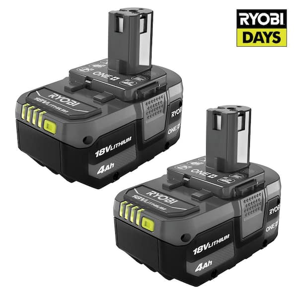 RYOBI ONE+ Lithium-Ion 4.0 Ah Battery (2-Pack) PBP2005 - The Home Depot