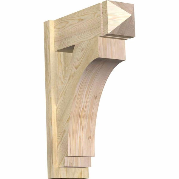 Ekena Millwork 8 in. x 30 in. x 22 in. Douglas Fir Imperial Arts and Crafts Rough Sawn Outlooker