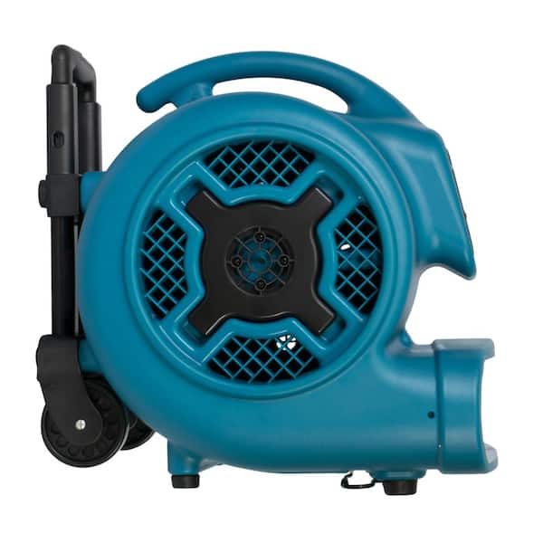 XPOWER 1 HP 3600 CFM 3 Speed Air Mover Carpet Dryer Floor Fan Blower with  Telescopic Handle and Wheels P-830H-Blue - The Home Depot