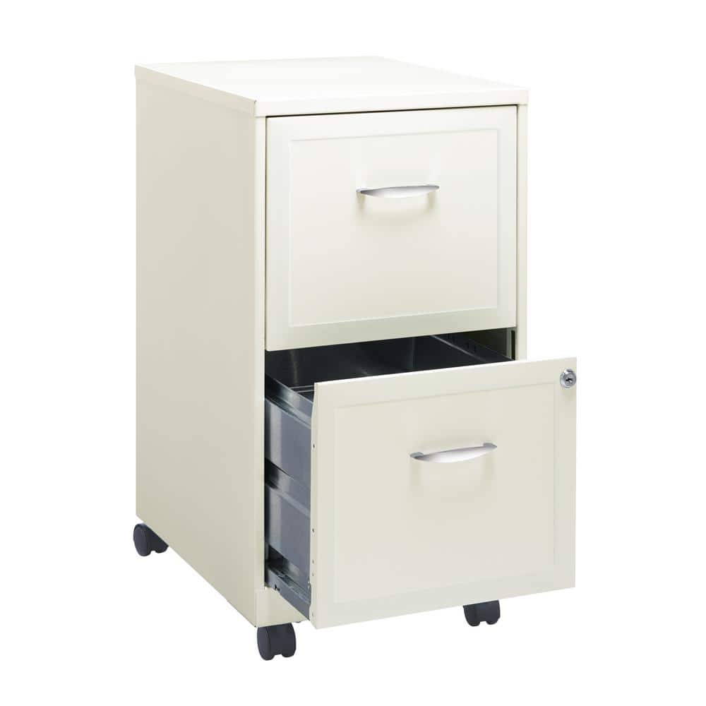 (similar incomplete)Space Solutions 18  Deep 2 Drawer Mobile Letter Width Vertical File Cabinet  White