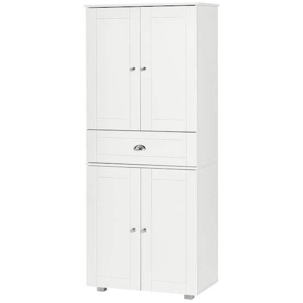 BOTLOG 71 Kitchen Pantry Cabinet, Tall Pantry Cabinet with Glass Doors and  Shelves, Kitchen Storage Cabinet Cupboard with Large Drawer for Kitchen,  Bathroom, Dining Room, White - Yahoo Shopping