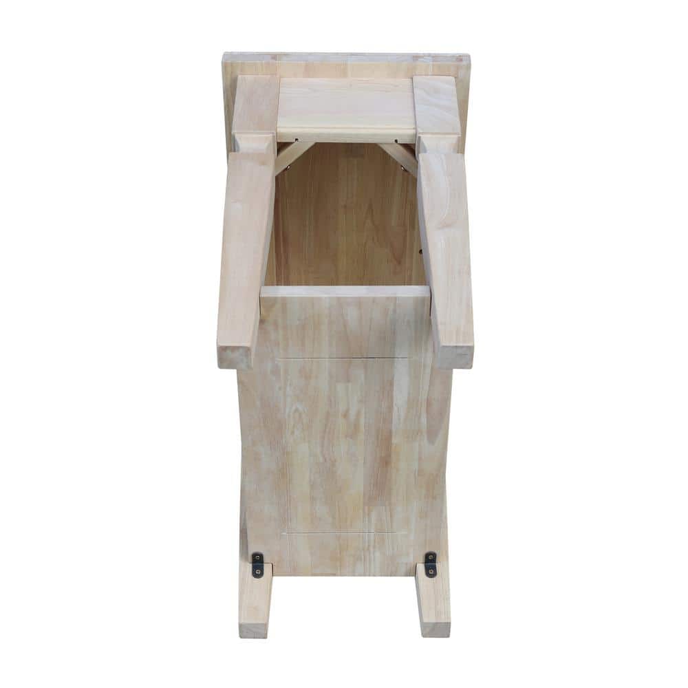 Vista Unfinished Solid Wood Side Table
