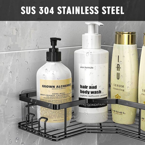 Nieifi Corner Shower Shelves Stainless Steel, Adhesive Shower Nieifi Corner Shower Shelves Stainless Steel, Adhesive Shower