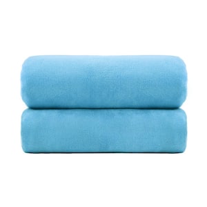 Aqua Oversized Microfiber Bath Towel (Set of 2)