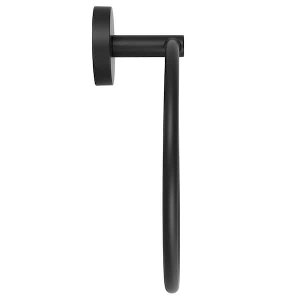 Graz Park Towel Ring, Wall Mounted Towel Ring in Matte Black