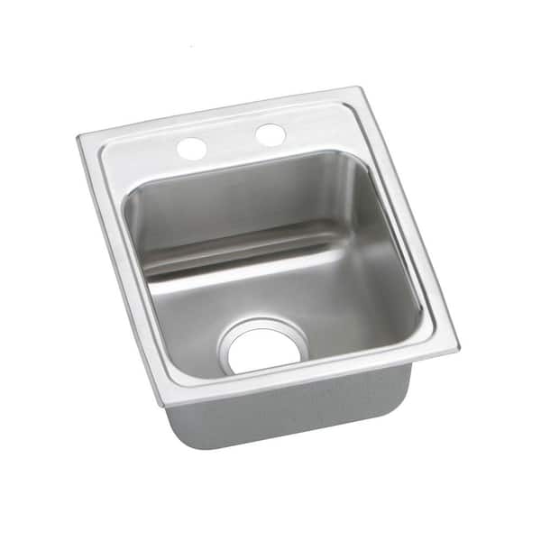 Elkay Lustertone Drop-In Stainless Steel 15 in. 1-Hole Single Bowl ADA Compliant Kitchen Sink with 6.5 in. Bowl
