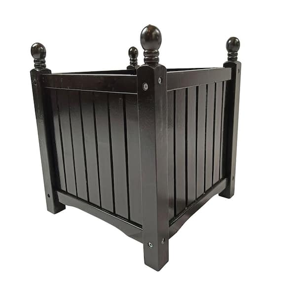 Wood Outdoor Square Wooden Flower and Herb Pot for Garden, Porch and Patio, Plant and Vegetable Container, Planter