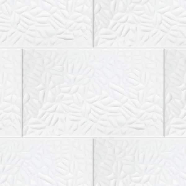 Canvas Print Shiny seamless white tiles texture 
