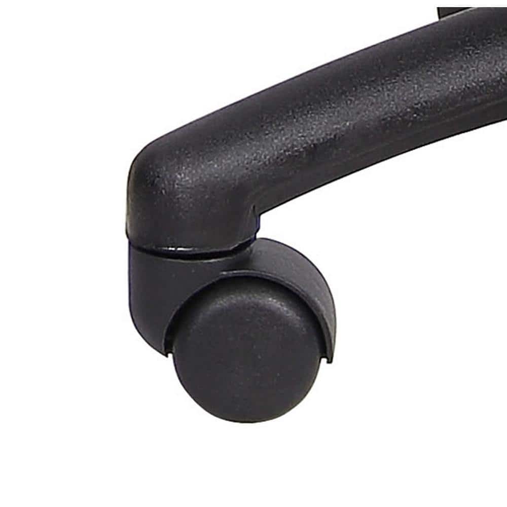 Black Nylon Swivel Armless Task Chair with Adjustable Height