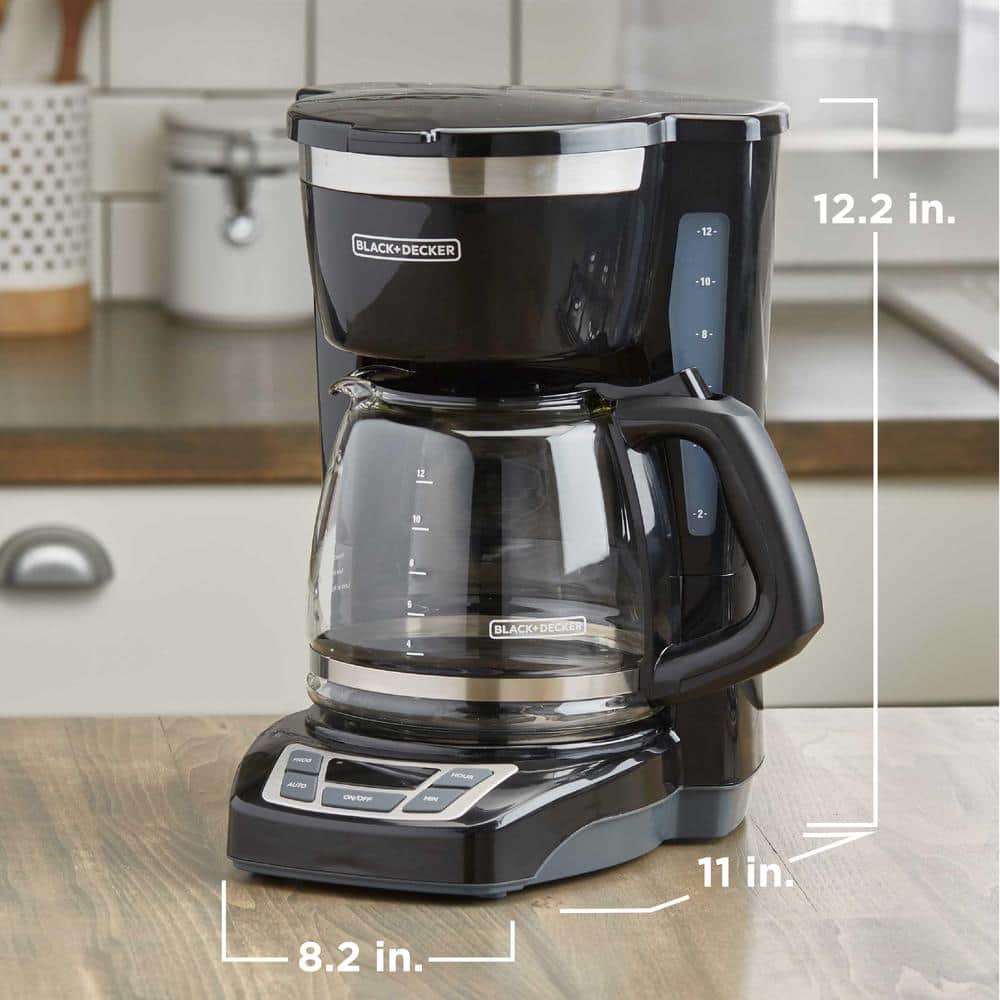 12-Cup Black Programmable Coffeemaker