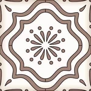 White and Brown B517 6 in. x 6 in. Vinyl Peel and Stick Tile (24 Tiles, 6 sq.ft./pack)