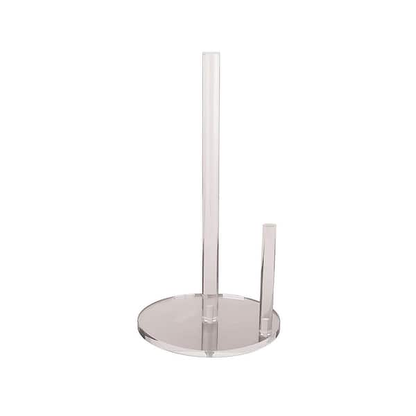 Countertop Mount Clear Acrylic Paper Towel Holder Stand Premium Organizer One Handed Dispenser Rustproof