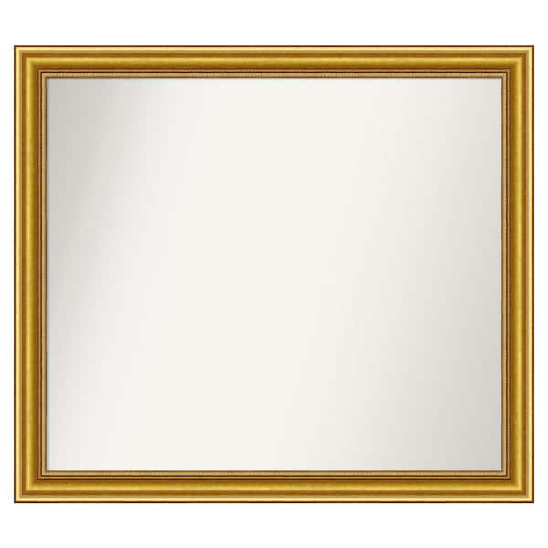 Amanti Art Townhouse Gold 33.75 in. x 29.75 in. Custom Non-Beveled Wood Framed Batthroom Vanity Wall Mirror