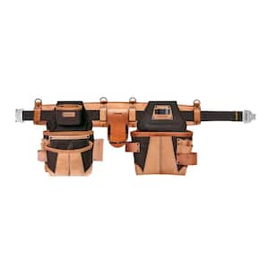 Build-A-Rig Hybrid Leather/Nylon Carpenter Tool Rig - Size Small/Medium