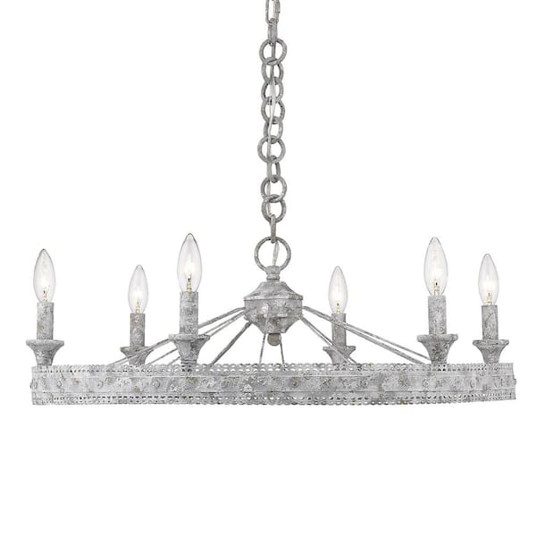 Golden Lighting Ferris 6-Light Oyster Chandelier