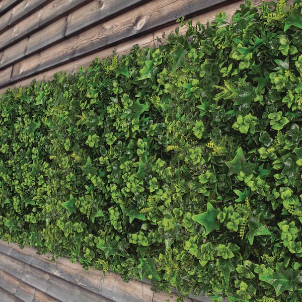 green leaves Vigoro 2 in. Green Artificial Mix Leaf 20 in. x 20 in. Foliage