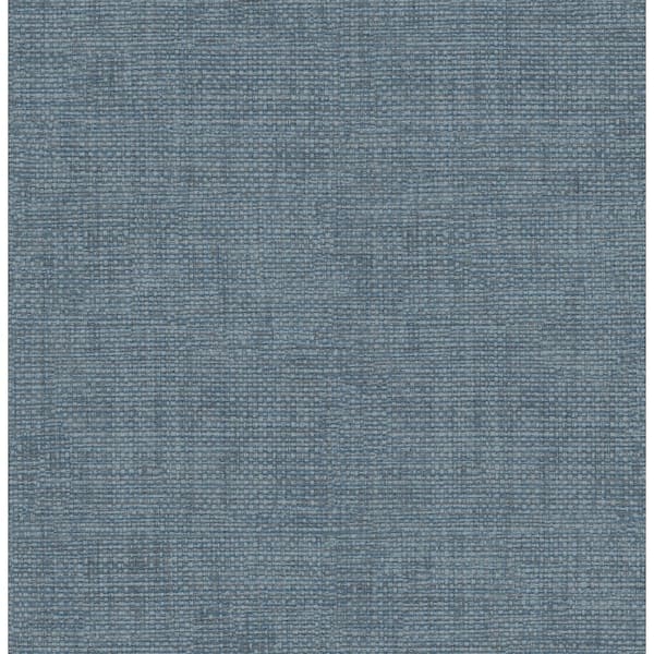 Brewster Twine Blue Grass Weave NAVY Wallpaper Sample