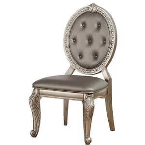 Northville PU and Antique Silver Tufted Side Chair (Set of 2)