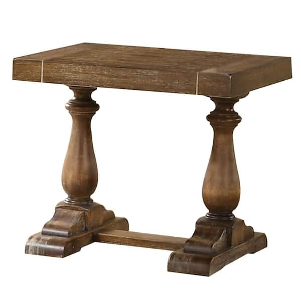 Best Master Furniture Amy 27 in. Driftwood Rectangular End Table