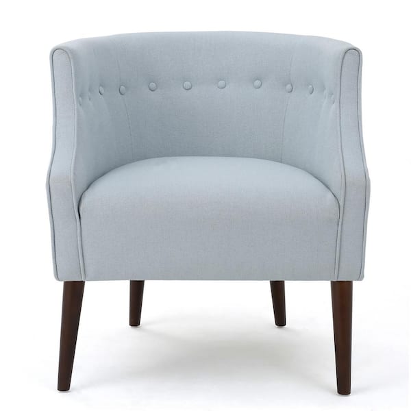 Noble House Brandi Light Sky Fabric Club Chair