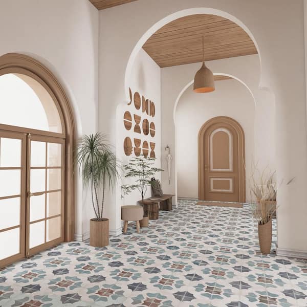 Kings Farfalla Blue 18 in. x 18 in. Ceramic Floor and Wall Tile (10.95 sq. ft./Case)