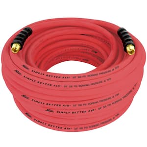 ULR 3/8 in. ID x 100 ft. (3/8 in. MNPT) Ultra-Lightweight Durable Rubber Air Hose for Extreme Environments