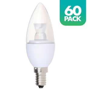 40-Watt Equivalent B11 Dimmable Quick Install Contractor Pack Candelabra LED Light Bulb in Soft White (60-Pack)