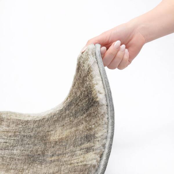 Dream Shag Premium Machine Washable Abstract ADS567 Taupe 10 ft. x 14 ft. Area Rug