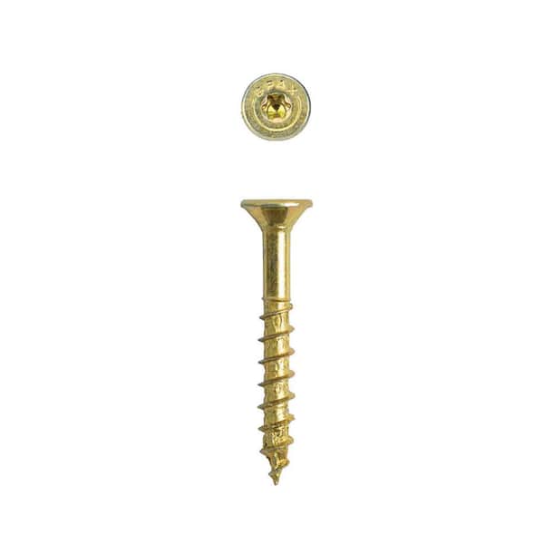 #10 x 1-1/2 in. Interior Flat Head Wood Screws Construction Framing Torx T-Star Plus (2500 Each) Bulk Pail Bit Included