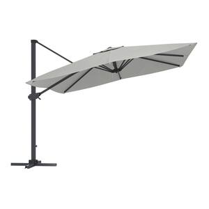 10 ft. Cantilever Tilt Patio Umbrella Heavy-duty Outdoor Square Double Top Umbrella in Gray without Umbrella Base