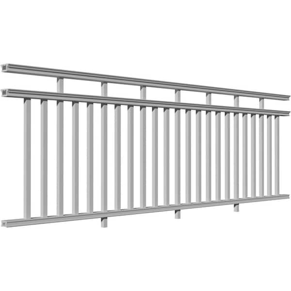 Providence 120 in. x 42 in. PVC 3-Line Level Rail Kit with Reinforcements