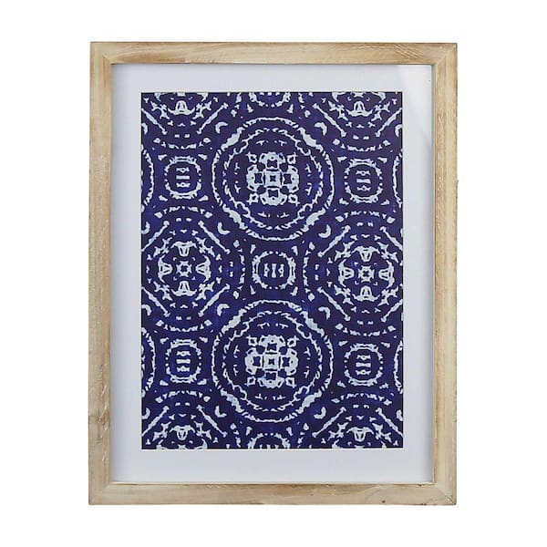 HomeRoots Victoria Wooden Multi-Colored Geometric Design Frame Wall Art