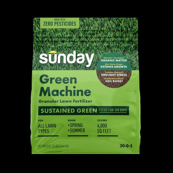 Green Machine 12lbs. 4,000 sq. ft. Dry Lawn Fertilizer for All Grass Types