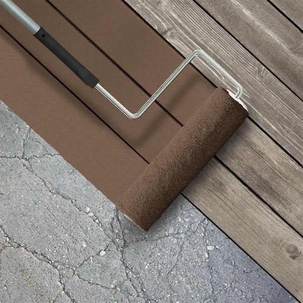 1 gal. #250F-7 Melted Chocolate Textured Low-Lustre Enamel Interior/Exterior Porch and Patio Anti-Slip Floor Paint