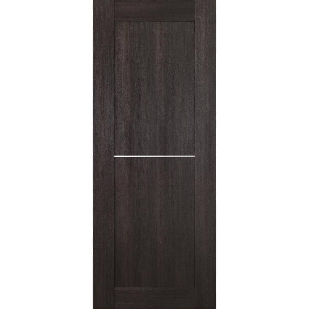 Vona 07 1H 24 in. W x 80 in. H x 1-3/4 in. D 1-Panel Solid Core Veralinga Oak Prefinished Wood Interior Door Slab -  Belldinni, 163698