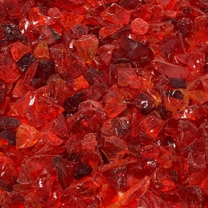 1/4 in. 10 lb. Red Landscape Fire Glass