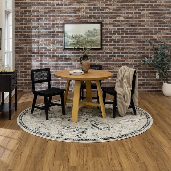 Home Decorators Collection Medallion Cream 7 ft. 10 in. Round Indoor Area Rug